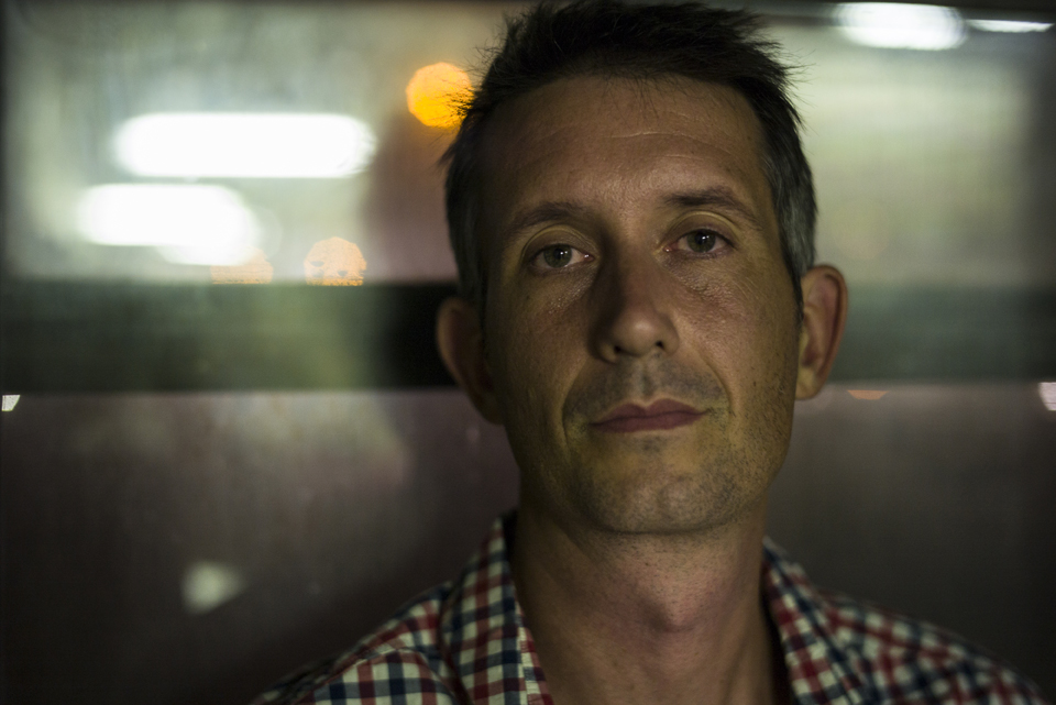 Portrait of musician Ronnie Fauss, photographed in Brooklyn, NY